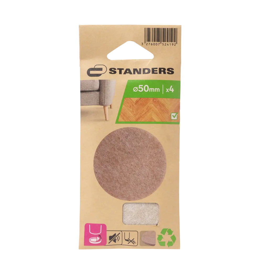 Накладки Standers 50 мм, фетр, 4 шт. 85066277 STLM-2210396  - Вид №2