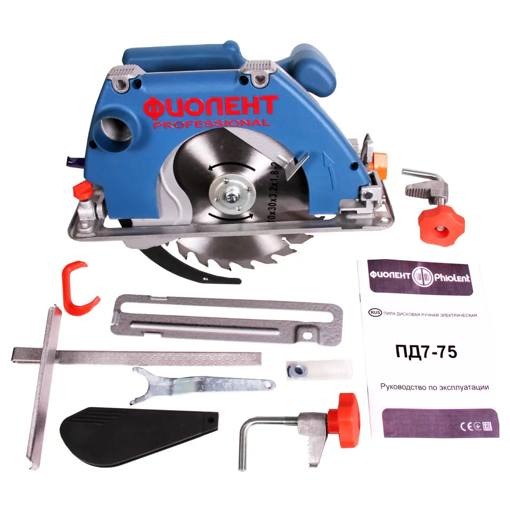 Циркулярная пила Фиолент ПД7-75 для профессиональной обработки древесины 82307206 STLM-0024328 - Вид №4