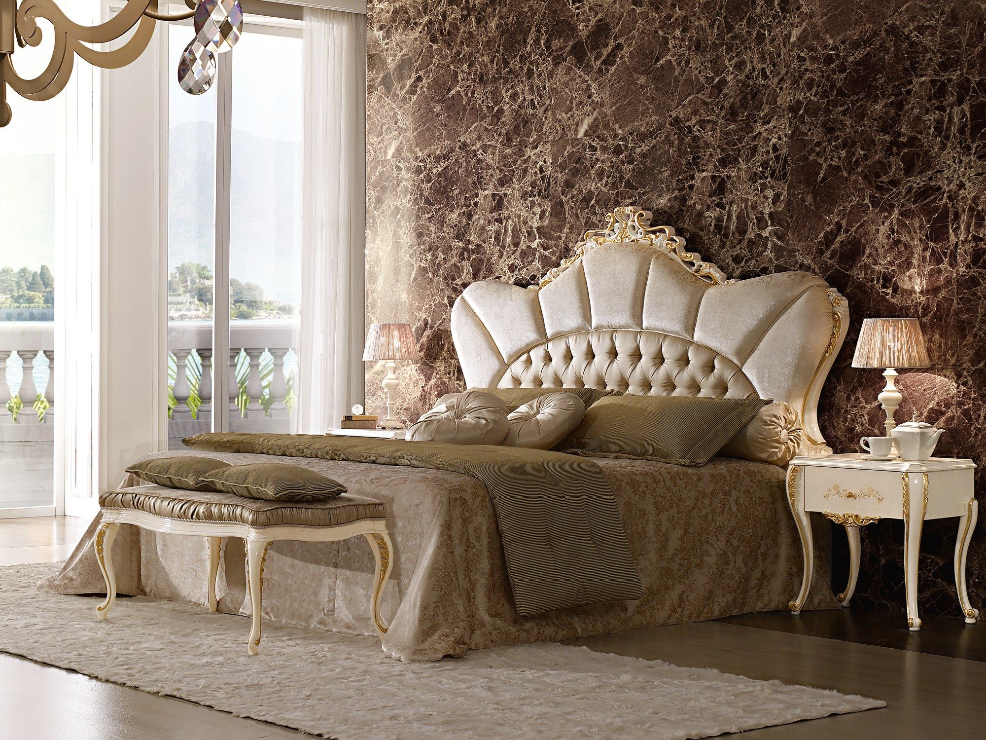 Двуспальная кровать с мягким изголовьем A.R. Arredamenti Ricasoli ARCH-00099457 - Вид №7