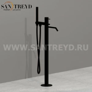 923031 Смеситель отдельностоящий для ванны, цвет Черный бархат Kerasan Nolita Италия