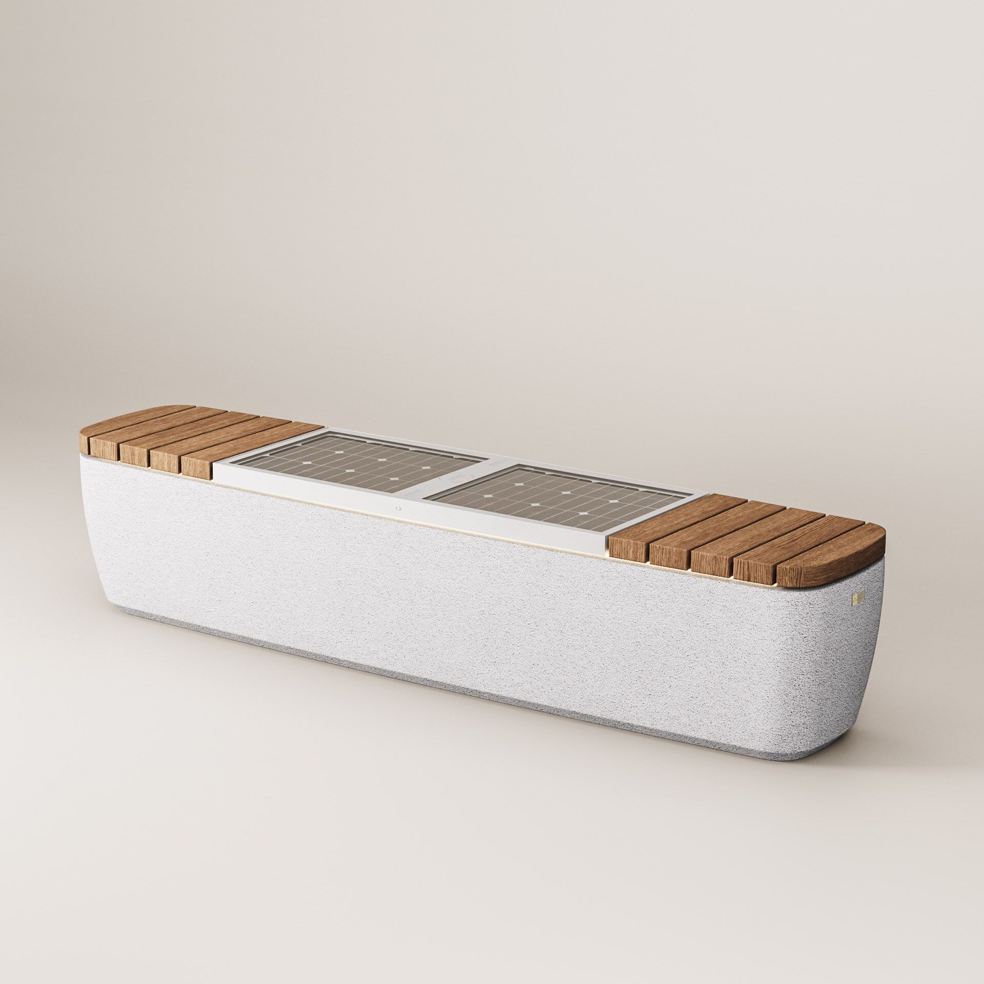 Солнечная бетонная скамья со встроенным освещением Kremen ARCH-00122992 - Вид №29