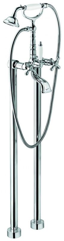 1261128CR Напольный смеситель Deco Old с ручным душем для ванной, цвет хром EMMEVI Decò old