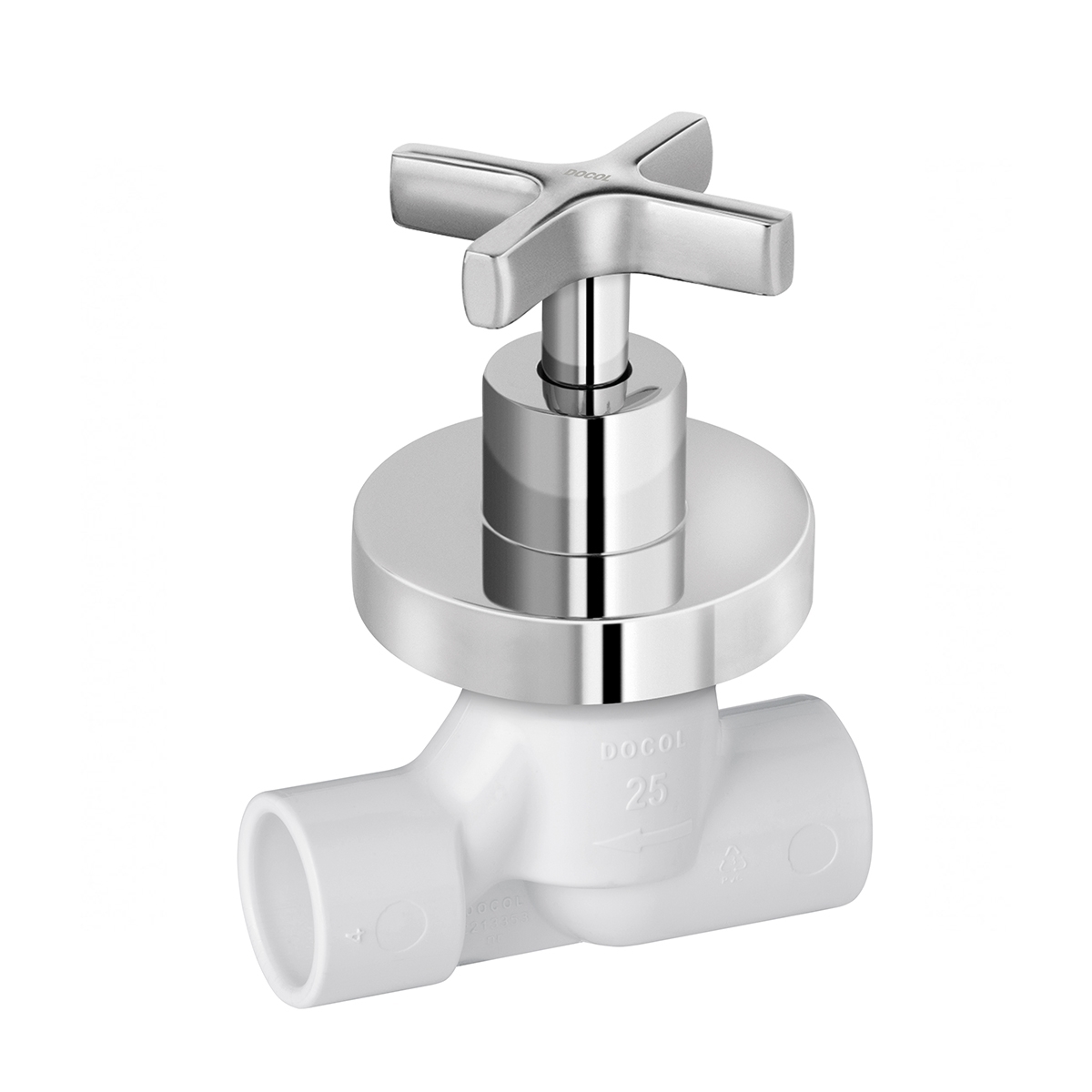 00724106 25 мм керамический регистр baseTec из ПВХ с отделкой Docol INVICTA