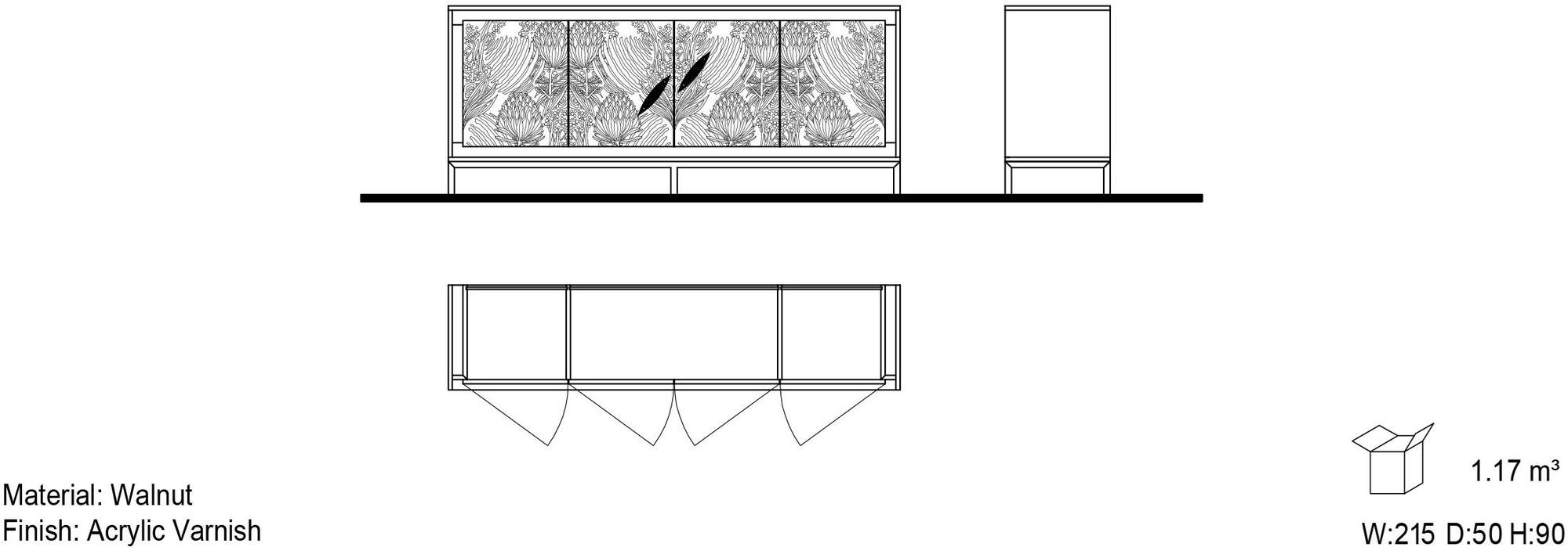 Mobi Комод деревянный с распашными дверцами Tropicana sun-id-1356409 - Вид №4