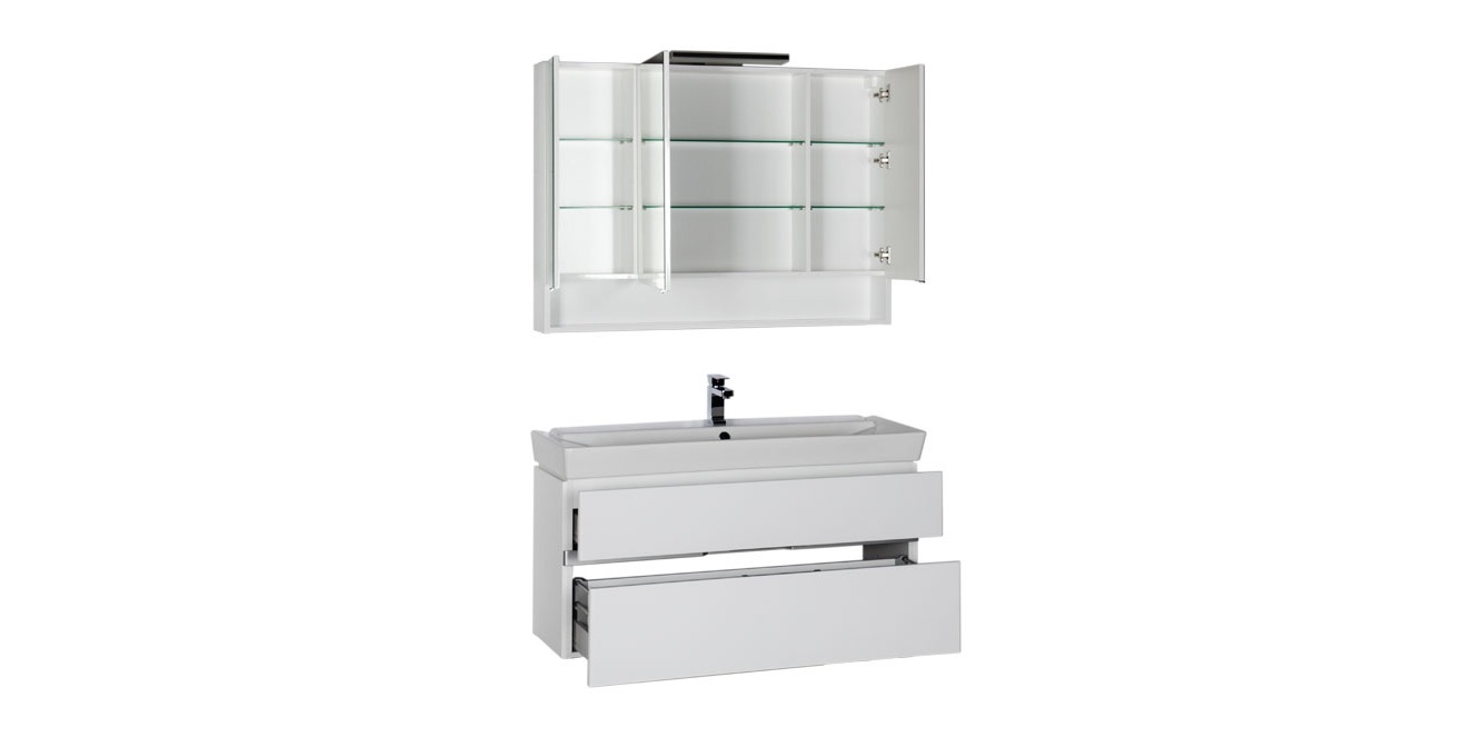 Комплект мебели Aquanet Виго 120 белый 00183669 - Вид №3