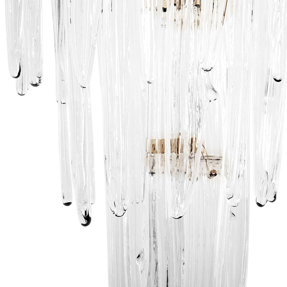 Люстра стеклянная 113х40 см золотая Babel 4 KM0990P-4 brass DELIGHT COLLECTION ДИЗАЙНЕРСКИЕ 00-3883095 Золото;прозрачный  - Вид №3