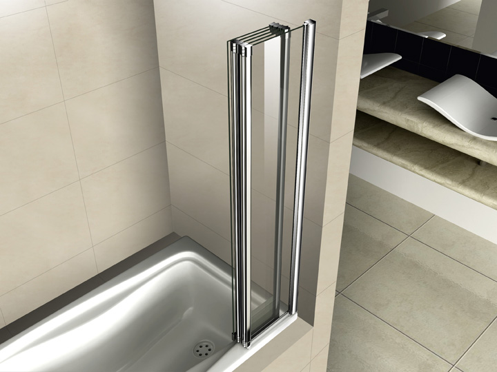 PRATICO-V-5-120/140-C-Cr Душевое ограждения на борт вынны Cezares Китай - Вид №1