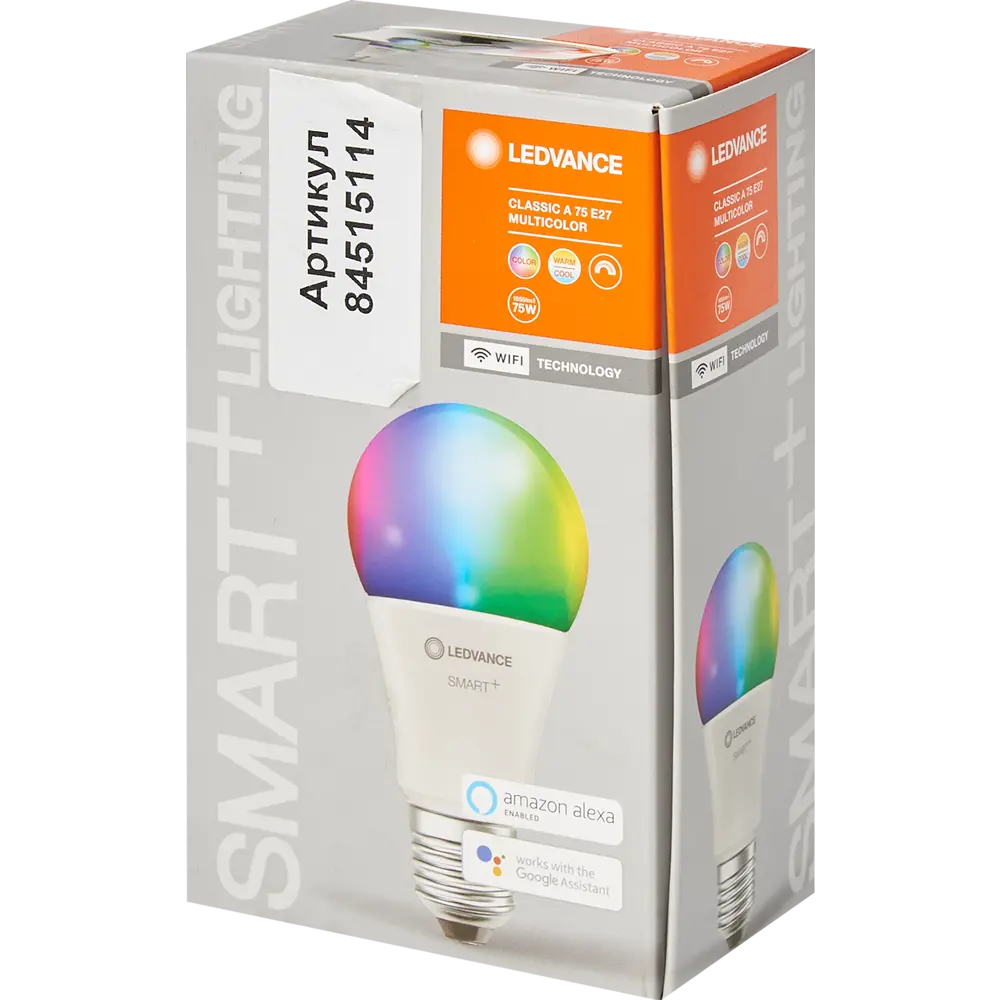 Лампа умная светодиодная Wi-Fi Ledvance Smart Plus E27 220-240 В 9.5 Вт груша матовая 1055 лм, изменение цвета RGB 84515114 STLM-2133756  - Вид №7