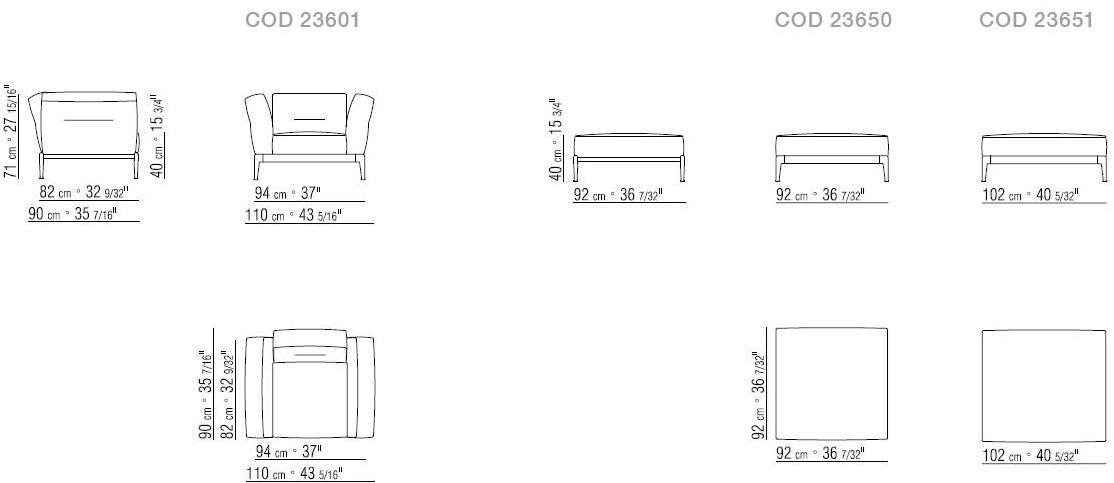Flexform Кожаное кресло с подлокотниками Adda sun-id-1490797 - Вид №4