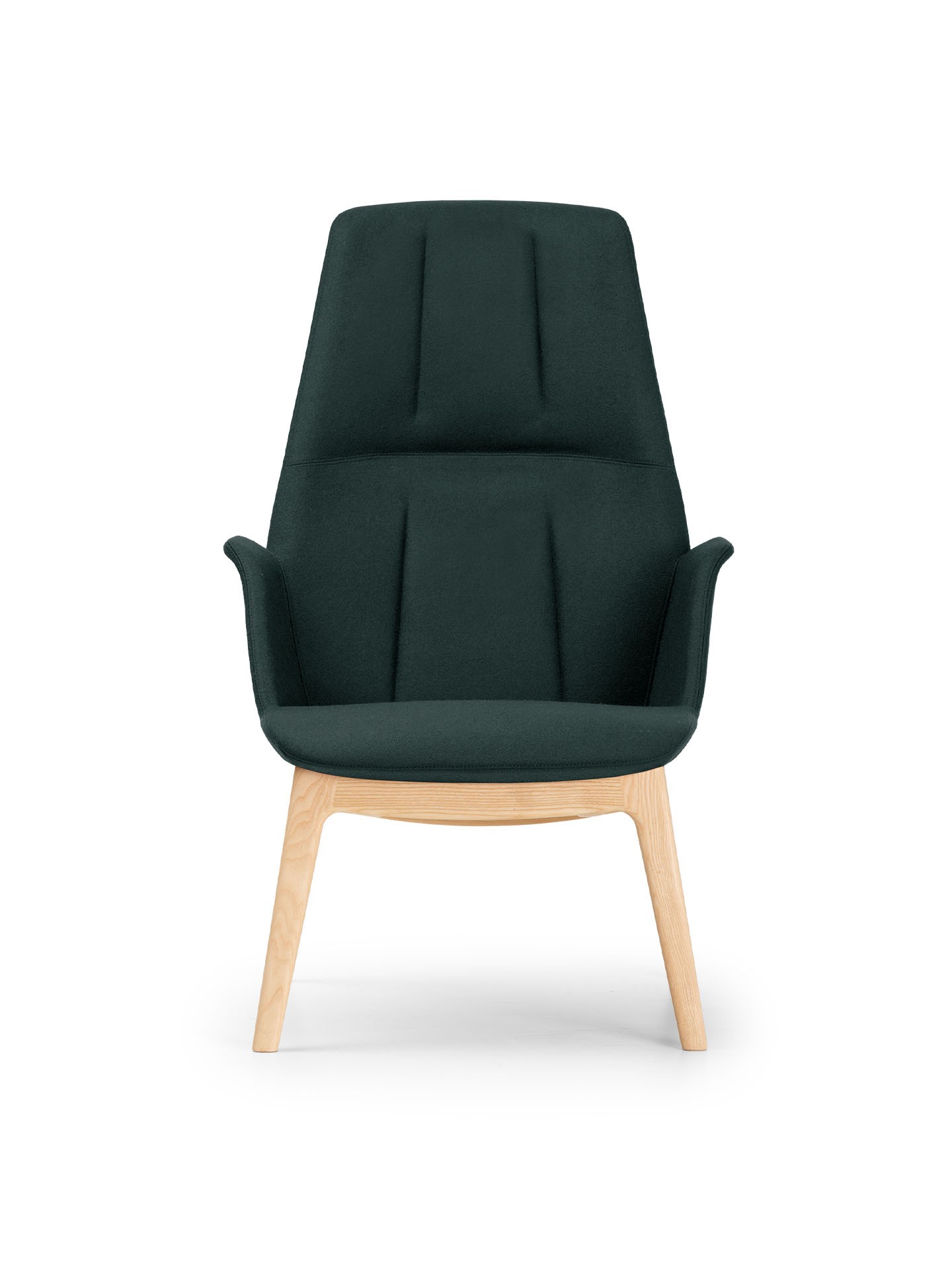 HV 9094 high backrest armchair with 4 legs wooden base True Design Hive