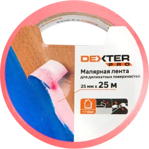 Лента малярная Dexter для деликатных поверхностей 25 мм х 25 м 82664805 STLM-2009294