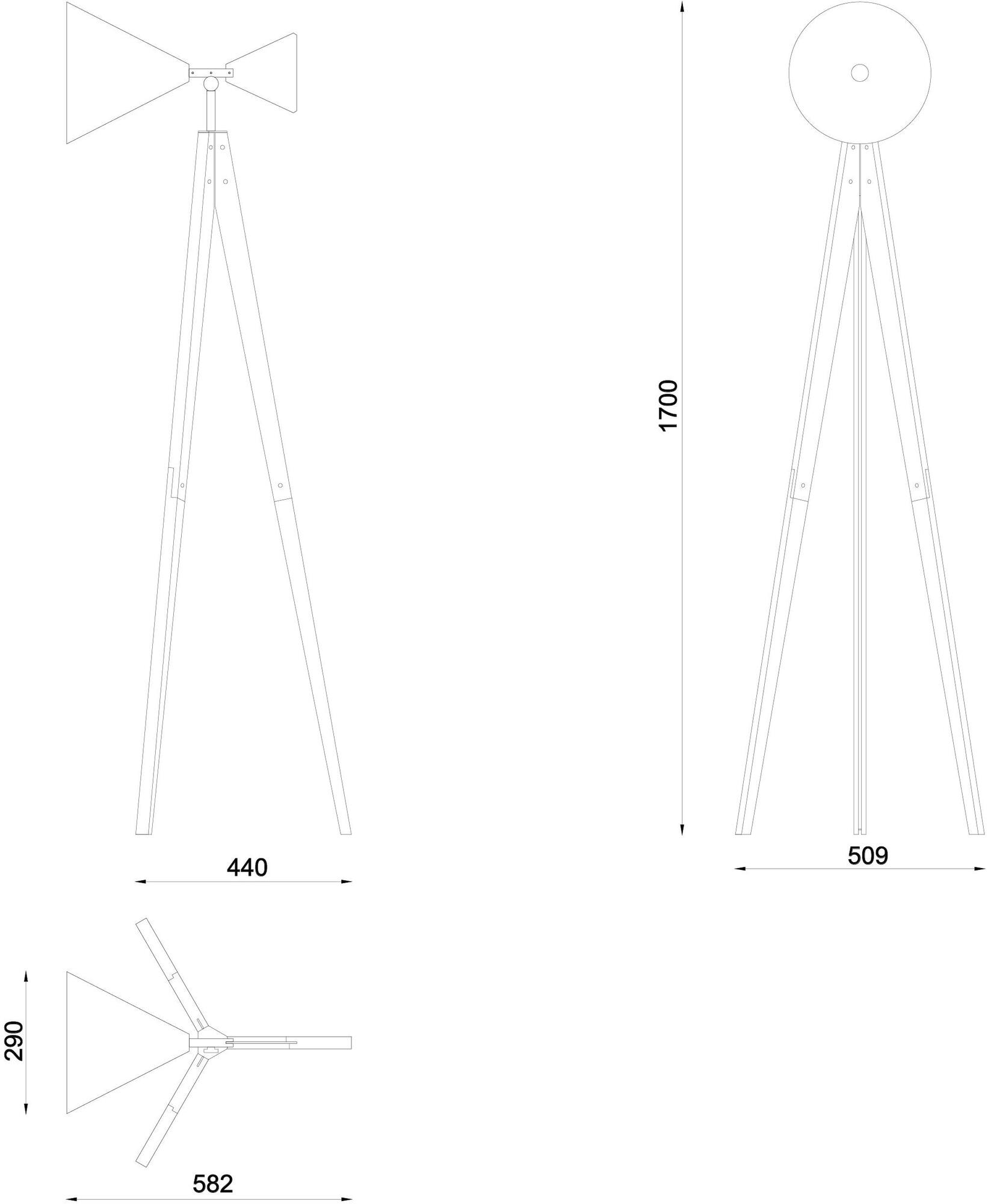 Askia Торшер из алюминия и дуба Light tale 2.fl01.mok - Вид №8