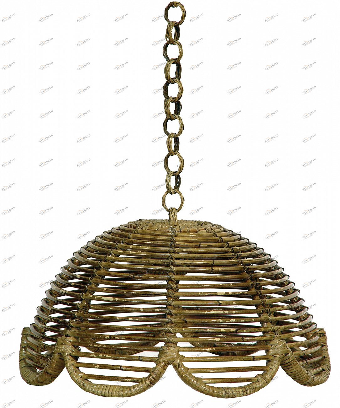 Абажур из ротанга зеленый "Олива" 23х41 см 28/09 VINOTTI  00-3885546 Зеленый 