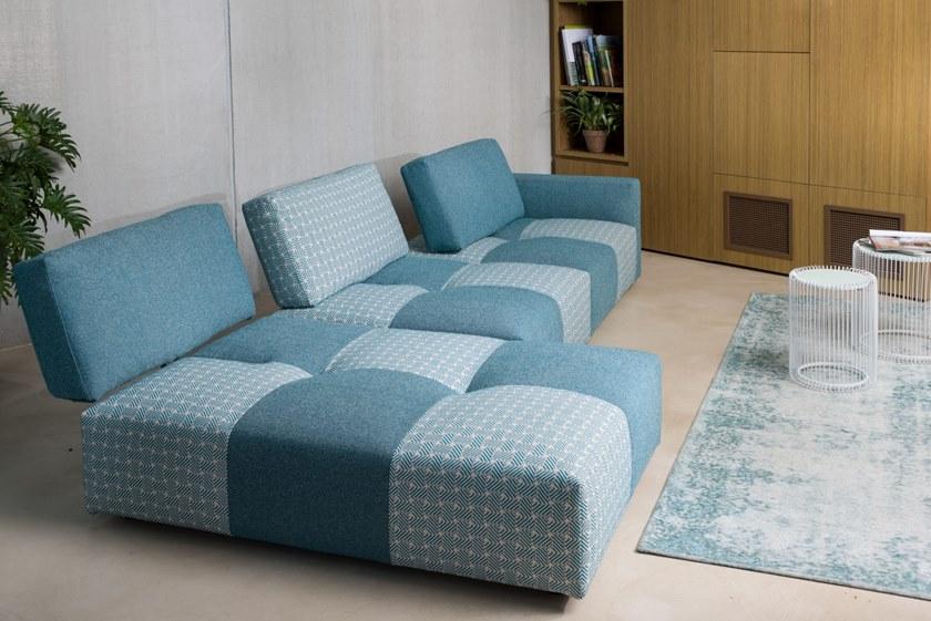 Gobbo Salotti Модульный диван со съемным чехлом из ткани с шезлонгом sun-id-1441829 - Вид №1