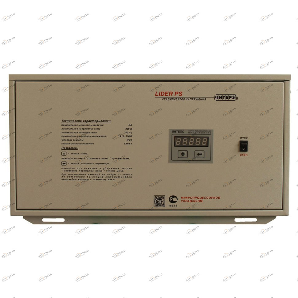 Стабилизатор напряжения LIDER PS 10000 SQ-PRO-25 sun-id-1034412
