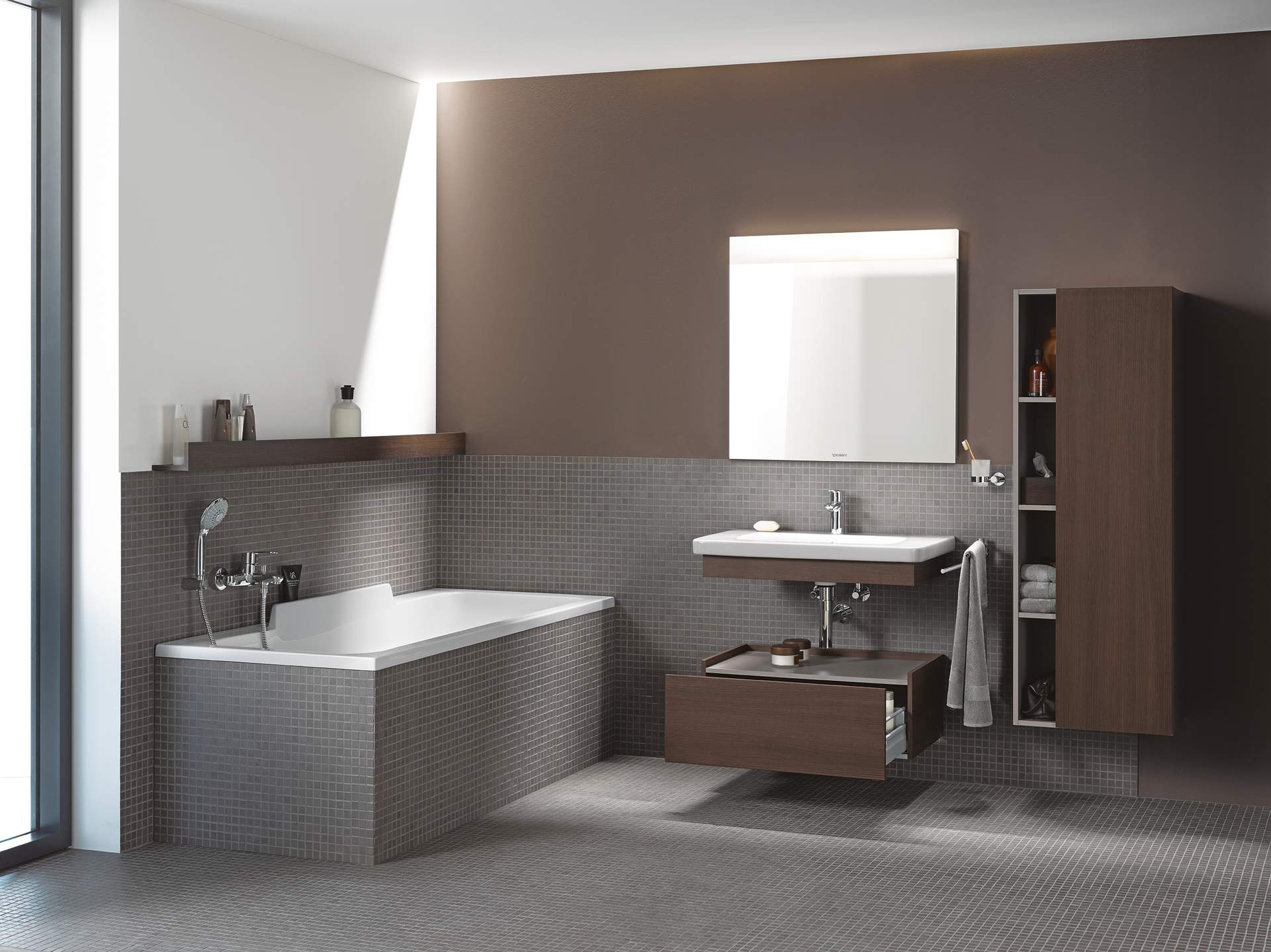 DS608100707 Подвесная раковина настенная овальная Duravit Durastyle серая - Вид №3