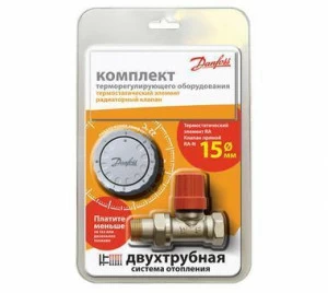 Комплект терморегулирующего оборудования прямой Danfoss 1/2
