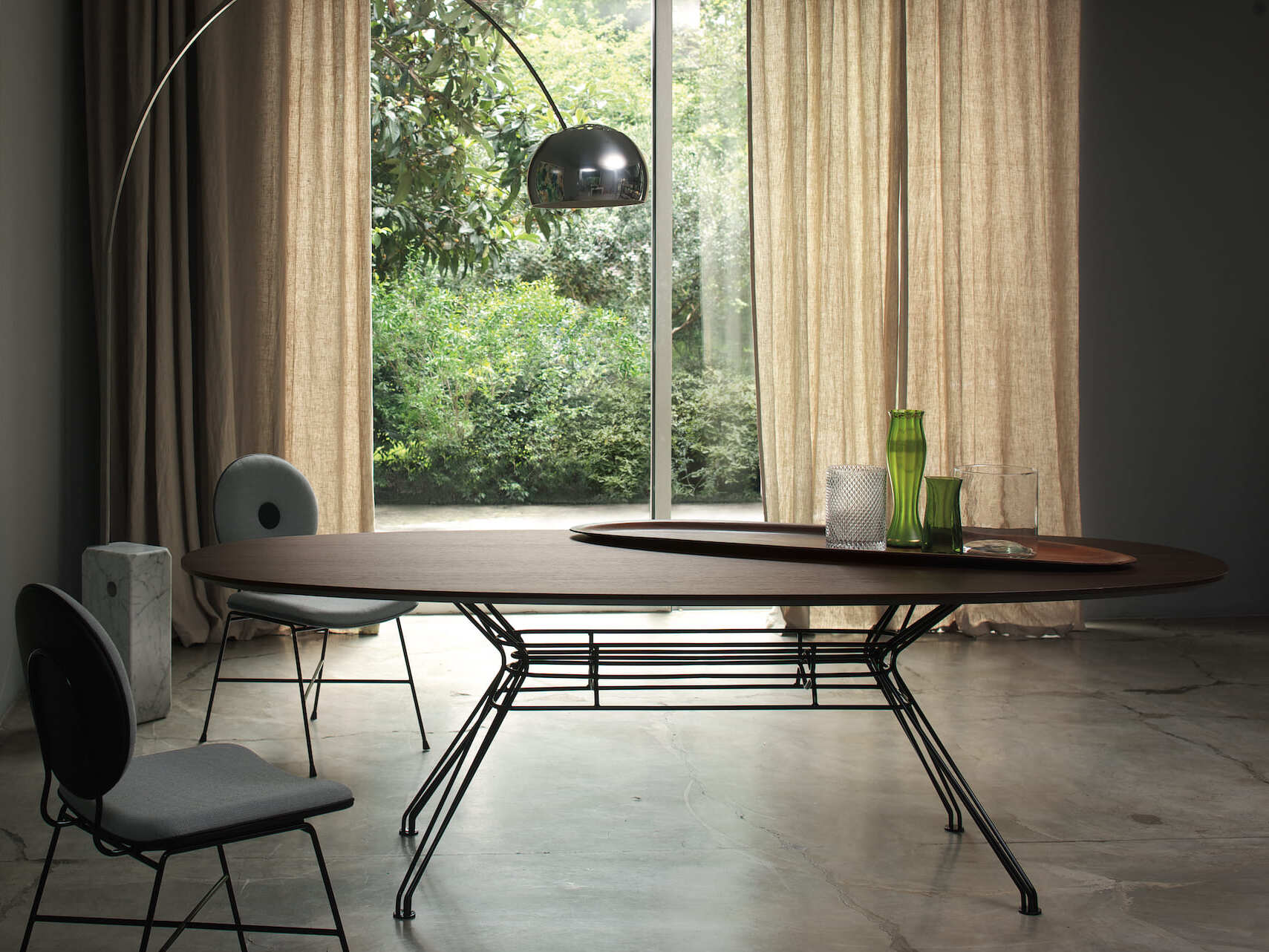 Обеденный стол из стали и дерева Bontempi Casa SANDER ARCH-00029364 - Вид №6