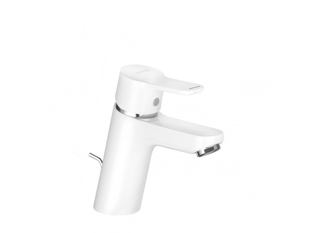 373829165 однорычажный смеситель на умывальник 70 DN 15 KLUDI PURE&EASY белый/хром 