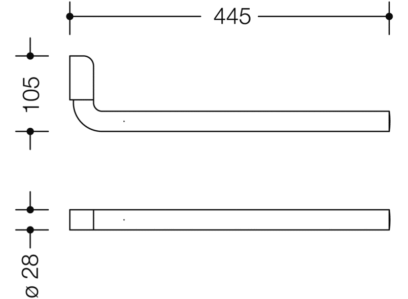 477.09.200 вешалка для полотенец HEWI Serie 477/801  - Вид №1