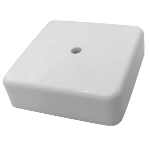 Распределительная коробка открытая Mirkl 75x75x28 мм 2 ввода цвет белый