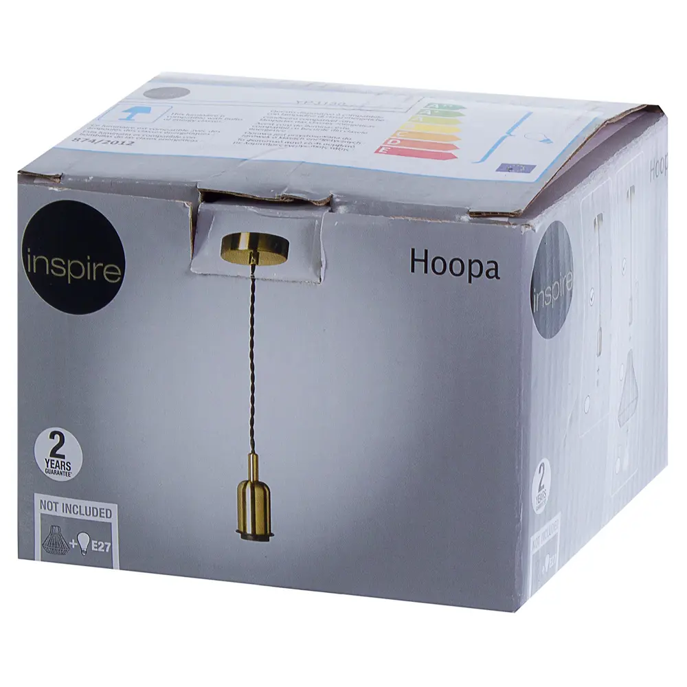 Шнур декоративный Hoopa 1xЕ27x60 Вт, цвет алюминий/латунь антик 18616292 STLM-2074615 INSPIRE  - Вид №2