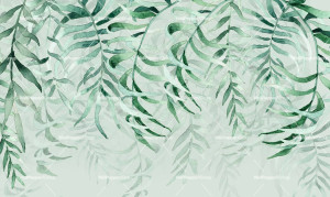 Тропические обои ПВХ бесплатно, экологически чистые, моющиеся
