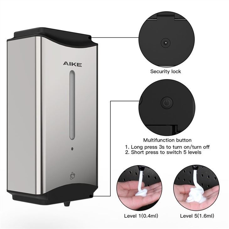 Автоматический дозатор пенящегося мыла AIKE AK1256_732  - Вид №3