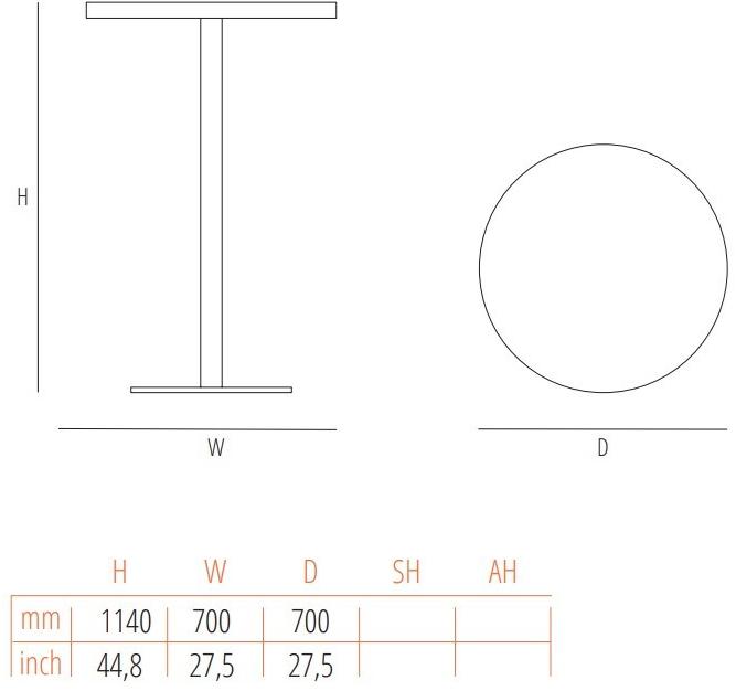 Wiener GTV Design Круглый металлический стол sun-id-1411676 - Вид №1