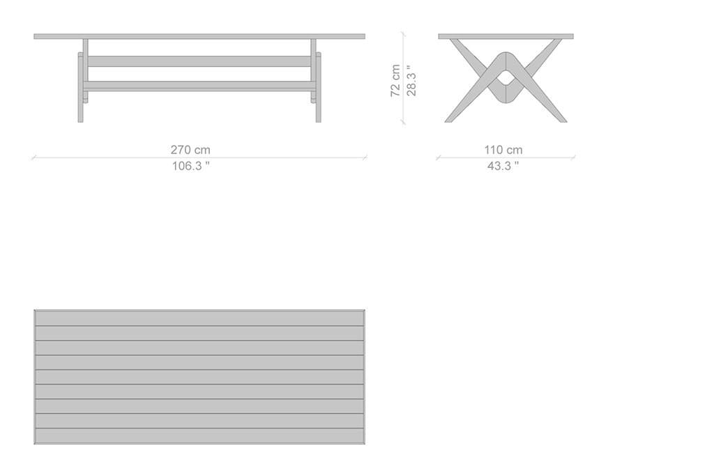 Деревянный и стеклянный стол CASSINA Капитолийский комплекс ARCH-00041818 - Вид №6