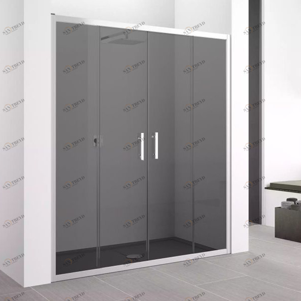 Двери в нишу 152 см ZEPHYROS 2A Novellini ZEPHYROS с дымчатым серым стеклом ZEPHYR2A14654K