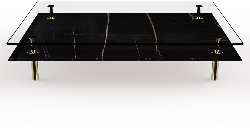 GHIDINI1961 Прямоугольный мраморный журнальный столик Legs sun-id-1363163 - Вид №3