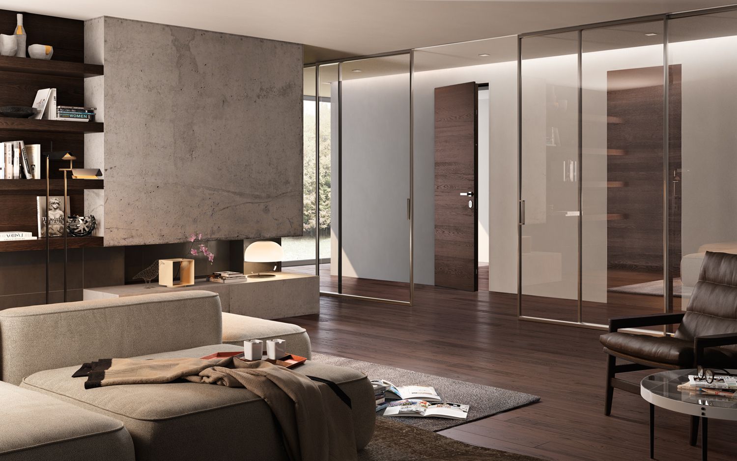 Деревянная бронированная входная дверь заподлицо GAROFOLI Sovrana ARCH-00085345 - Вид №2