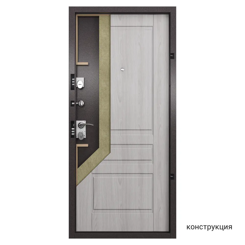 Дверь входная металлическая Страйд Летиция 860 мм левая цвет айс TOREX STLM-2131131 - Вид №13