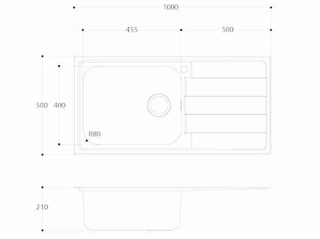 Раковина из нержавеющей стали с одной чашей Evhoc Aura ARCH-00144376 - Вид №6