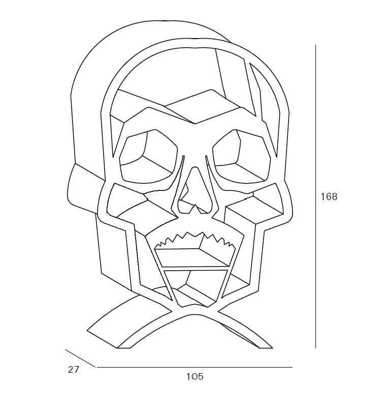 Двухсторонний книжный шкаф из лакированного бетона Voltan GIOIA ARCH-00047426 - Вид №3