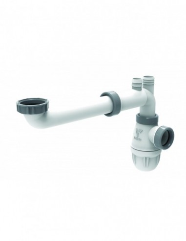 611100 001 00  Соединительная трубка Connectic для экономии места для умывальника, регулируемая, размер NF, диаметр 32 мм, двухкомпонентный Valentin Белый  - Вид №1
