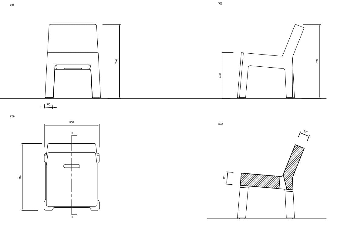 Бетонное наружное сиденье amop Lugarcomum ARCH-00103239 - Вид №1