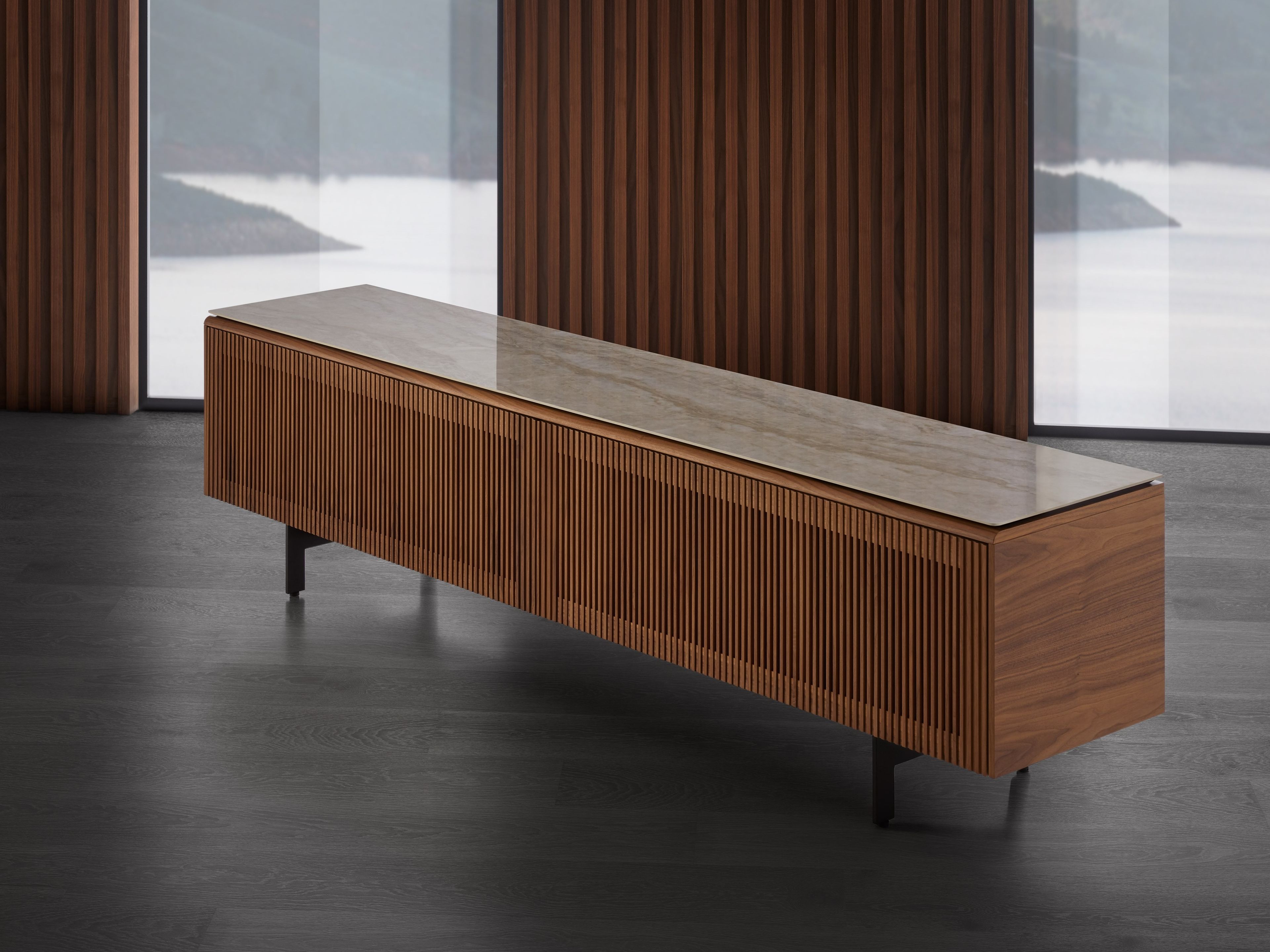 Деревянный шкаф для телевизора с откидными дверцами Punt Мальме ARCH-00024058 - Вид №2