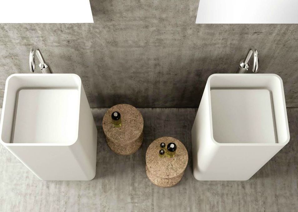 47039 Напольная раковина стоящая квадратная MOMA Design  - Вид №1