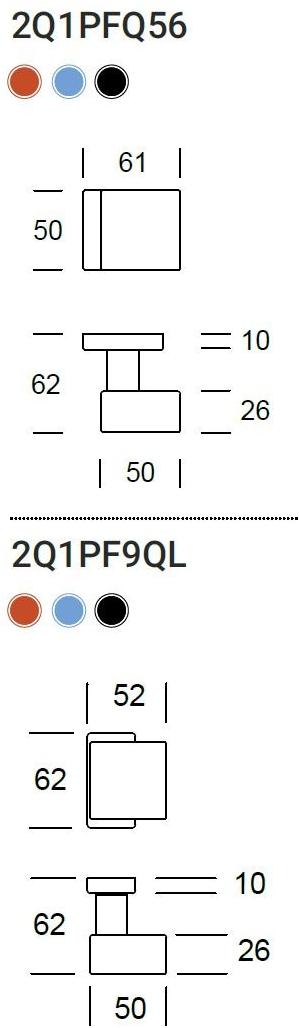 Reguitti Дверная ручка из нержавеющей стали Qubo A2q1pfq56** - Вид №2