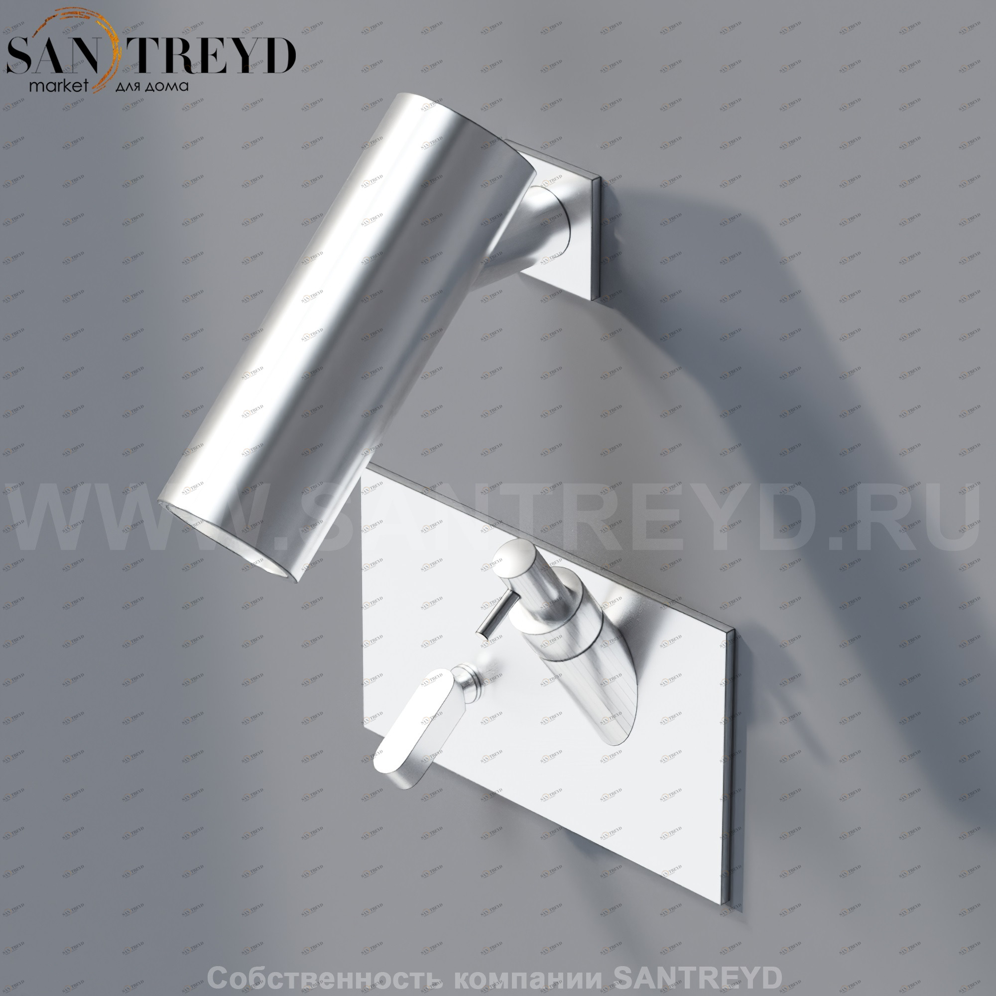 Agape SQUARE Душевая система с душевой лейкой и диспенсером для мыла хромированная матовая ARUB0942SP