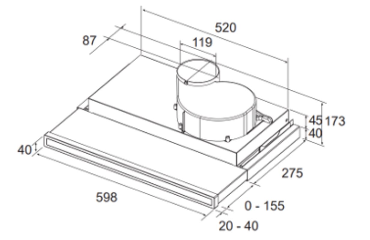 9066695 Вытяжка телескопическая Turboair GEA 1M/WH/A/60 белый/белый STDN-0029315 - Вид №3