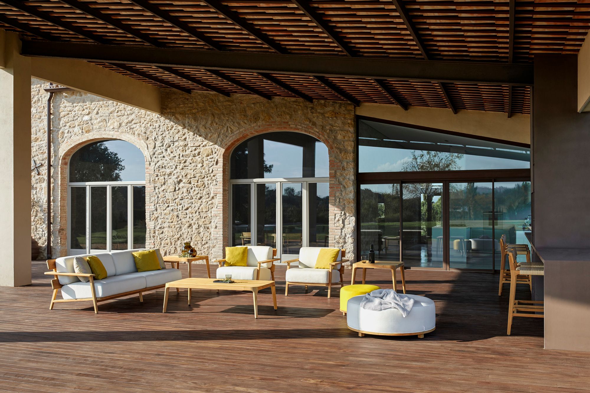 Тканевое садовое кресло с подлокотниками POINT Paralel ARCH-00003746