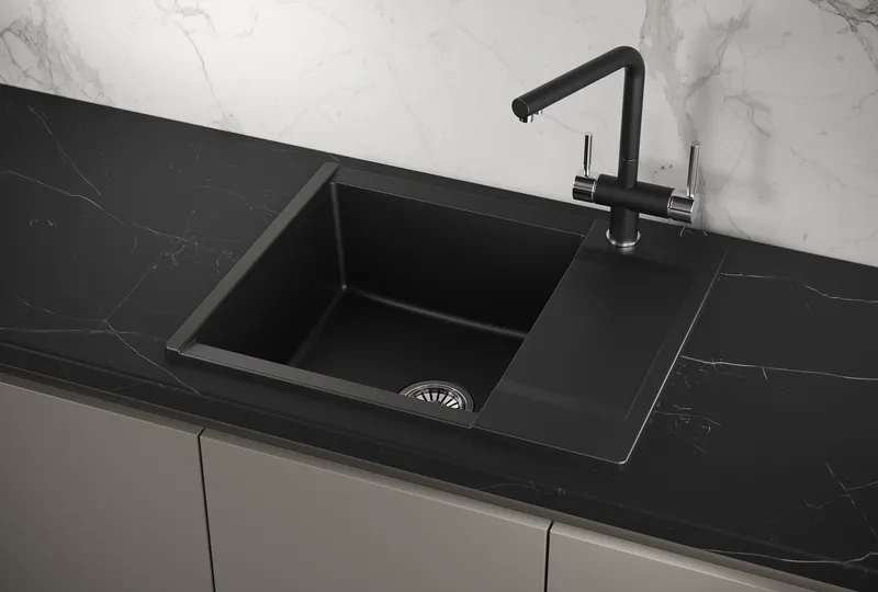 ES-6202, ТУРМАЛИН, кухонная мойка, кварц, ESTETICA