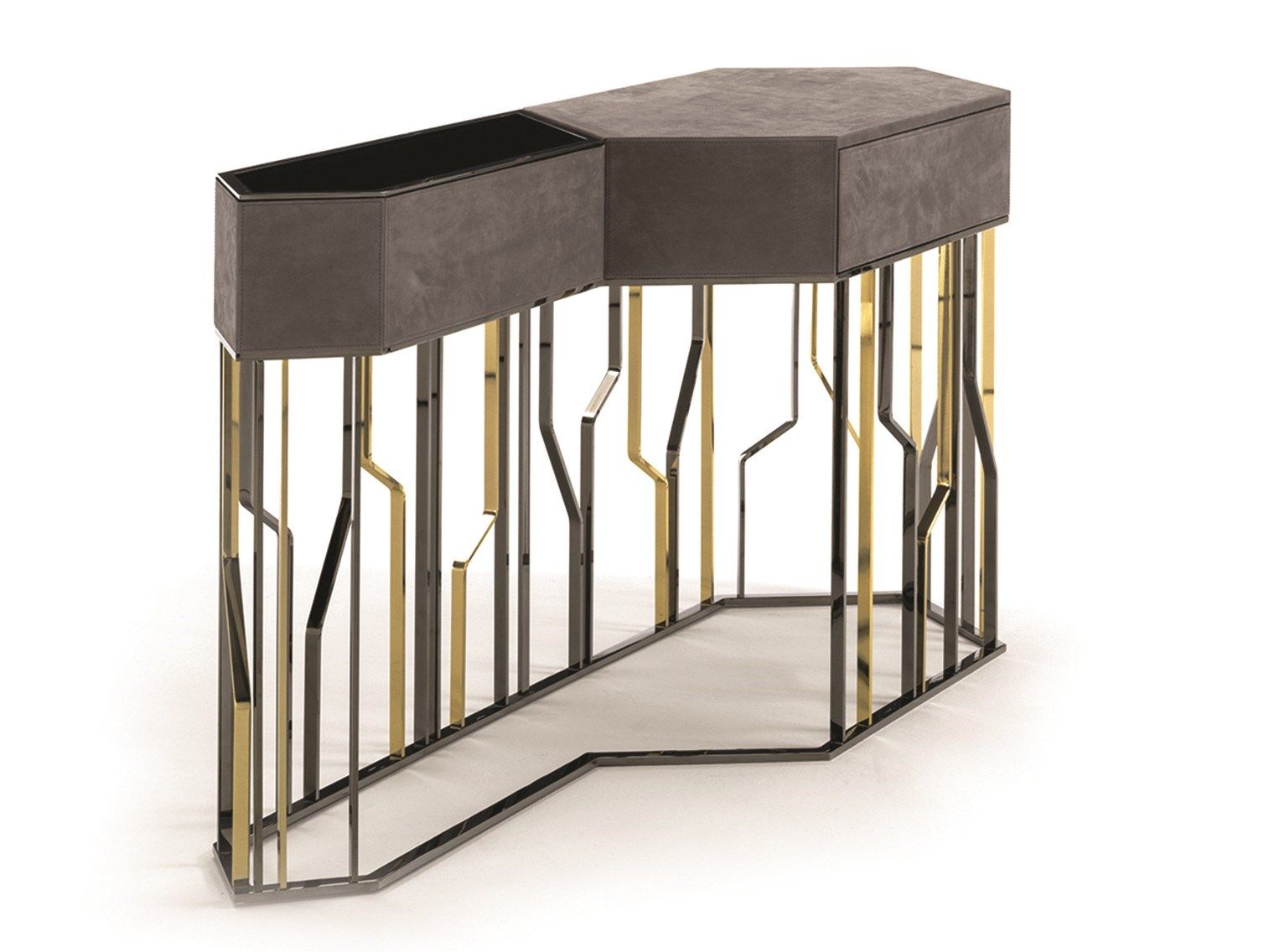 Кожаная консоль с ящиками Longhi Loveluxe 2017-Essence collection ARCH-00117629 - Вид №1