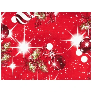 Салфетка сервировочная "Джингл белл" 40x30 см цвет красная