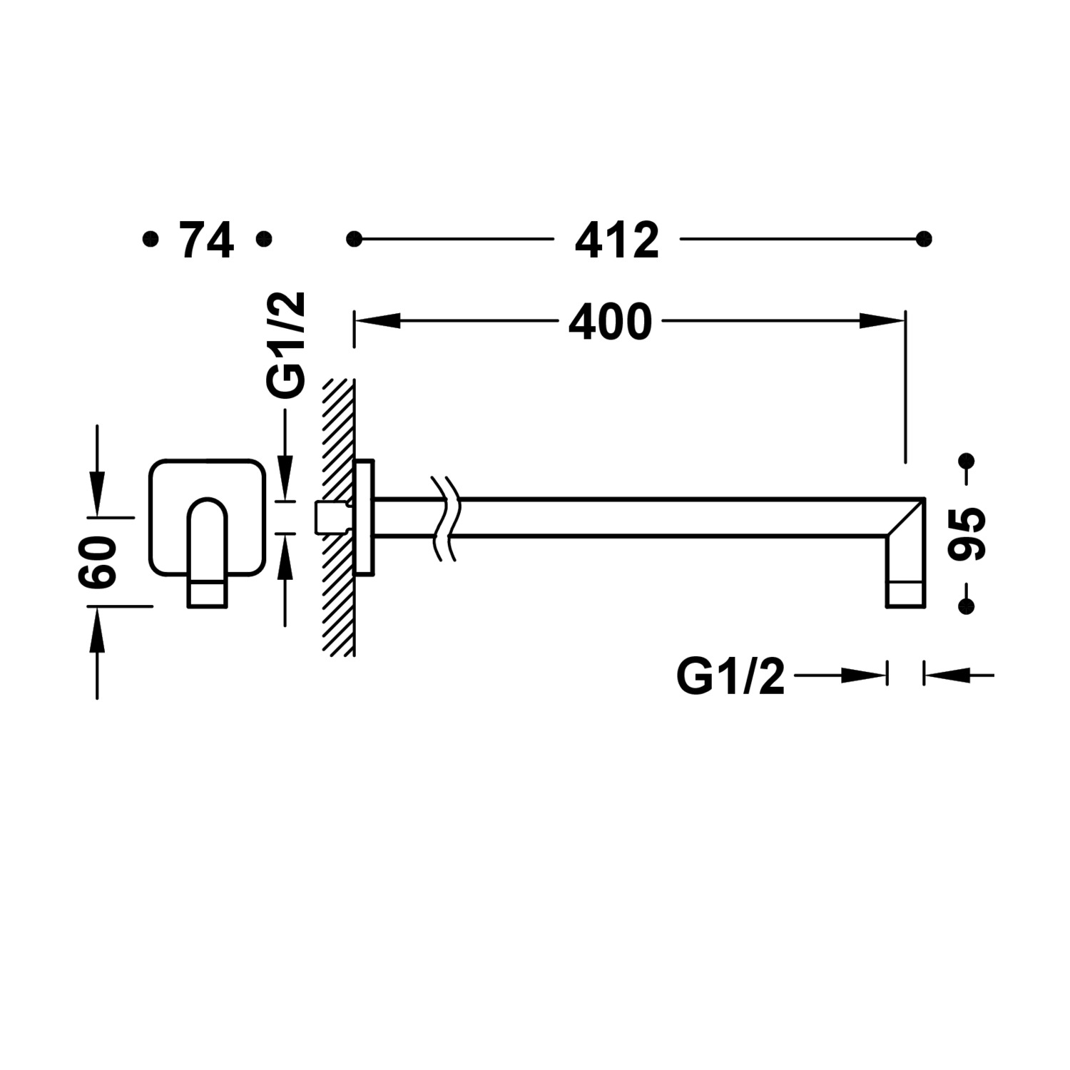 Настенный кронштейн-29963902 TRES Showers - Вид №1
