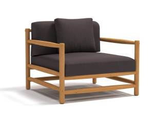 Садовое кресло из тикового дерева с тканевыми подушками