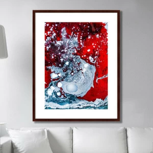 Фотокартина в деревянной раме 130х102 см Abstraction and the eternity of colors КАРТИНЫ В КВАРТИРУ  264766 Бежевый;белый;красный;разноцветный